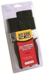 Fit For The Job All Purpose Paint Brushes, Set of 5